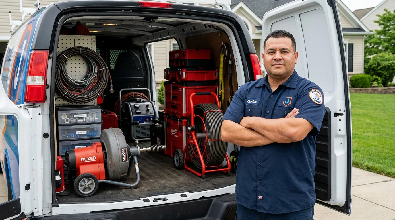 Professional drain cleaning equipment and Johns Plumbing LLC plumber in Carson City